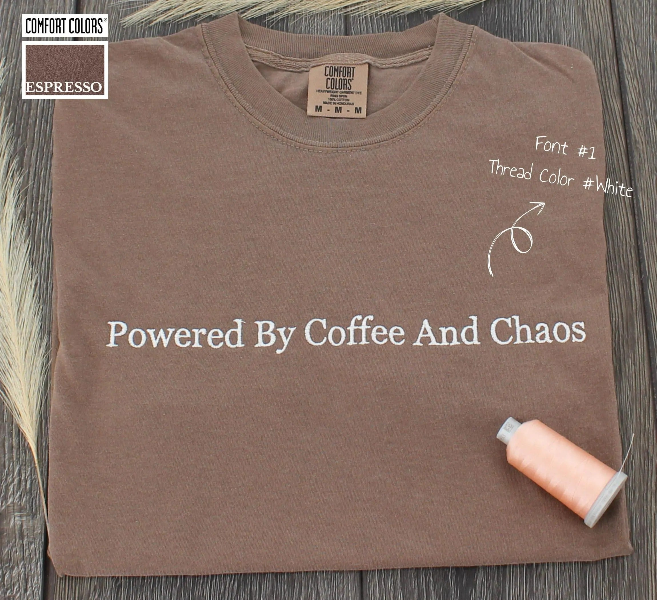 Custom Comfort Colors T-Shirt, Personalized Embroidered T-Shirts, Embroidered Comfort Colors Tee, Custom Embroidery Gift, Mother's Day Gifts