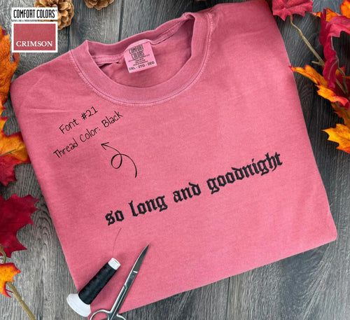 Custom Comfort Colors T-Shirt, Personalized Embroidered T-Shirts, Embroidered Comfort Colors Tee, Custom Embroidery Gift, Mother's Day Gifts